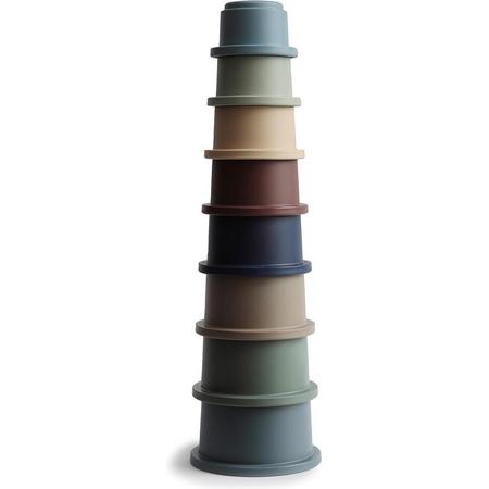 Mushie stacking cups | stapeltoren | forest | BIBS | ontwikkeling | speelgoed | stapelbekers